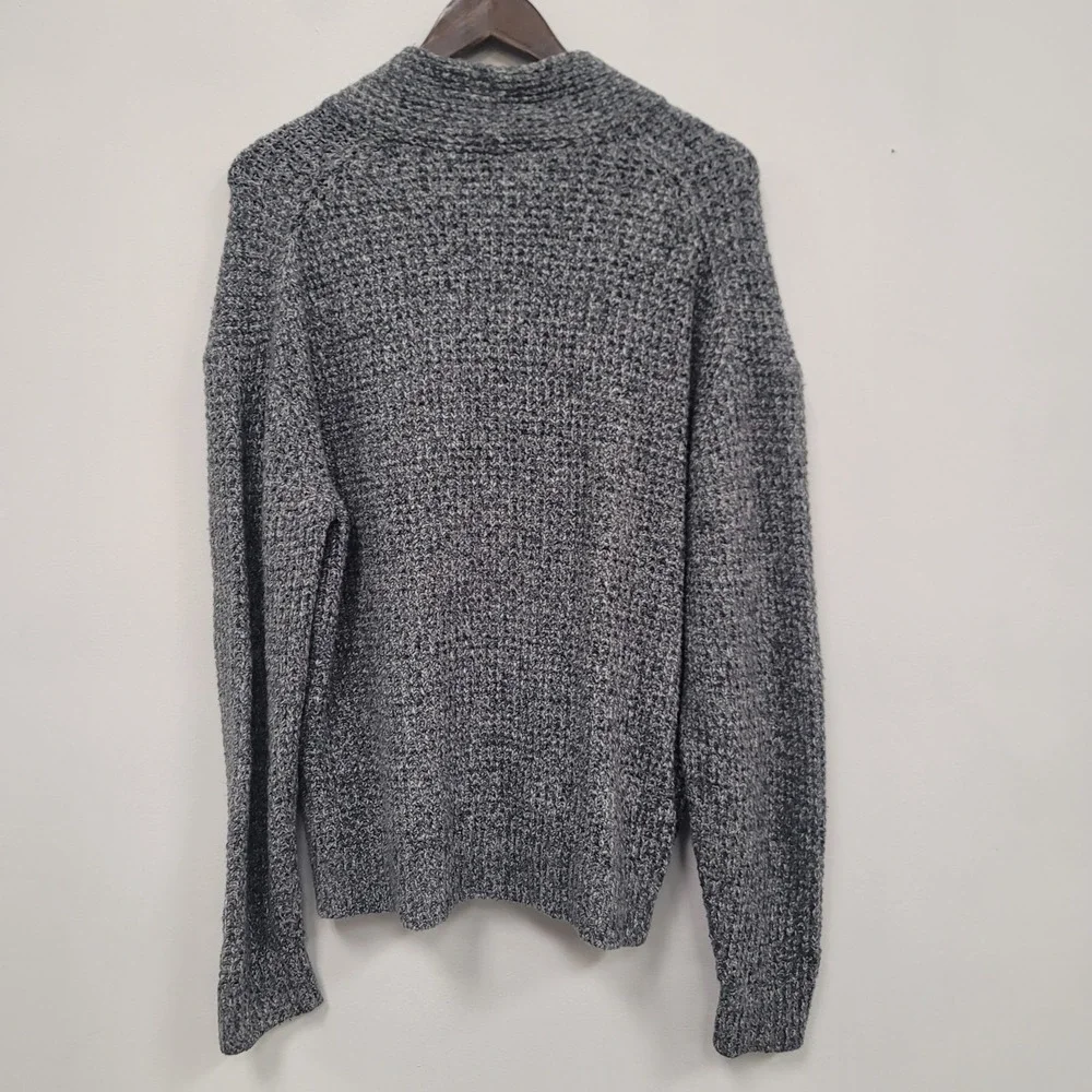 Abercrombie‎ & Fitch Mens Button Shawl Collar Cardigan Size S Chunky Waffle Knit